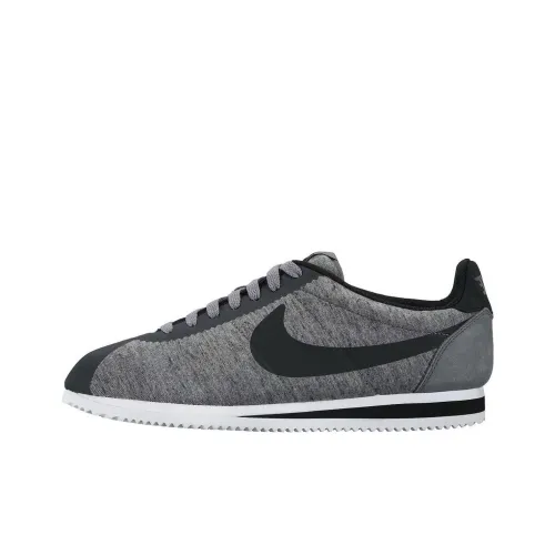 nike Classic Cortez Slip-resistant и дышащий низкий топ беговые кроссовки унисекс серый черный