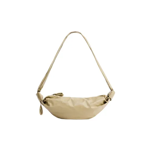 Lemaire Коровья кожа Круассан Сумка через плечо Маленькая Женская Бумага Кожаный серый