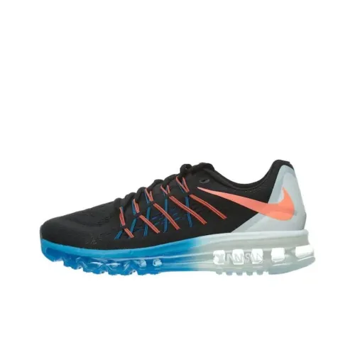 Nike Air Max 2015 Амортизация Износостойкий Низкий Топ Повседневная Обувь Унисекс Черный Синий