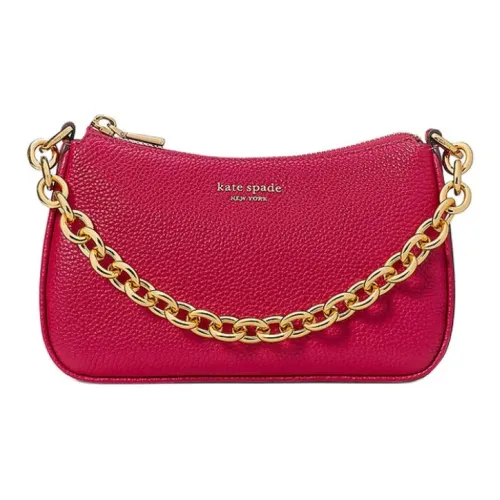 Kate Spade Сумка из зернистой текстуры кожа личи сумка через плечо маленькая женская розово-красная