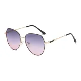 Черная золотая оправа с серым верхом и розовым низом