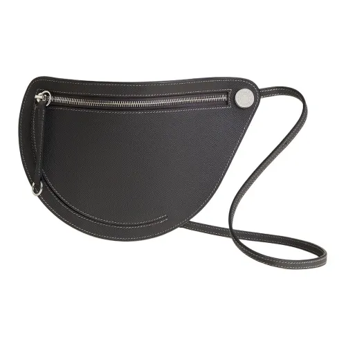 HERMES Petite Course Epsom Телячья кожа Сумка через плечо Сумка на плечо Женская 88 Графитовый серый