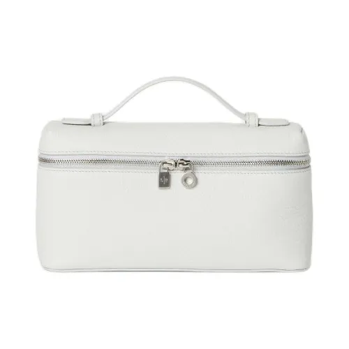 Loro Piana ExtraPocket Кожа Косметичка Маленькая Квадратная Сумка Одно Плечо Сумка Женская Ледниково-Синий