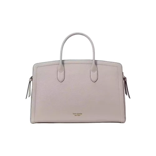 Kate Spade Knott Litchi Grain Leather Commute Bag Handbag Women's Warm Gray Brown