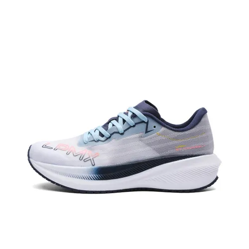 LPMX Амортизация Противоскользящий Дышащий Легкий Низкий Топ Беговые кроссовки Мужской Темно-синий Белый Moon