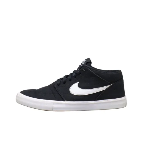 Nike SB Portmore 2 Slip-Resistant Shock Absorbers Low Top Скейтборд Кроссовки Мужские Черно-Белые