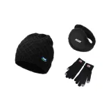 Черный + Перчатка + Наушники — меховые капюшоны