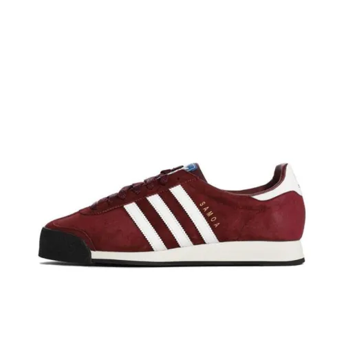 Adidas Originals Samoa Slip-resistant Shock Absorbers Low Top Скейтборд Кроссовки Unisex Темно-красный