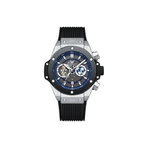 ROERDUM Автоматический/Ручной Механизм Мужские Часы 46мм*46мм*15мм Черный