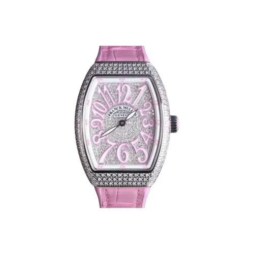 Franck Muller Кварцевый механизм Женские часы 32*42 мм Белый циферблат Корпус из нержавеющей стали Кожаный ремешок