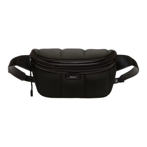 BALLY Neoprene Sling Bag One Shoulder Crossbody Wallet Men's Black