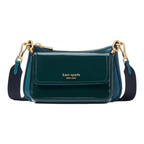 Kate Spade Saffiano Лакированная кожа Сумка через плечо Женская Self Flow Зеленая