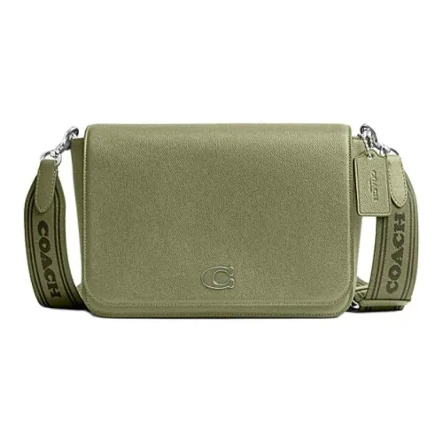 COACH Сумка из коровьей кожи с PVC сумка через плечо сумка на плечо средний размер мужской мохово-зеленый