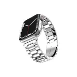 Стальной браслет с тремя звеньями - серебряный