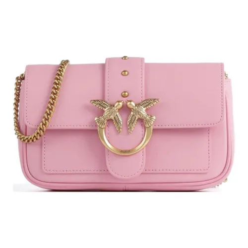PINKO Pocket Love Fine GRAIN LEATHER Сумка через плечо Сумка на плечо Женская Розовая
