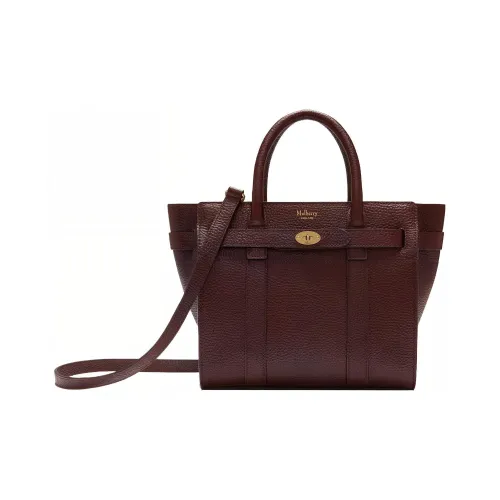 Mulberry Bayswater Коровья кожа крупнозернистая Сумка через плечо Сумка мини Женская Бургунди