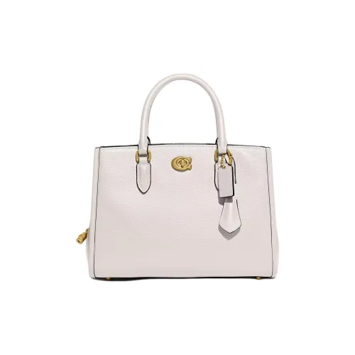 COACH Brooke Кожа Тоут Сумка Сумка для покупок Сумка через плечо Сумка Большая Женская Белая