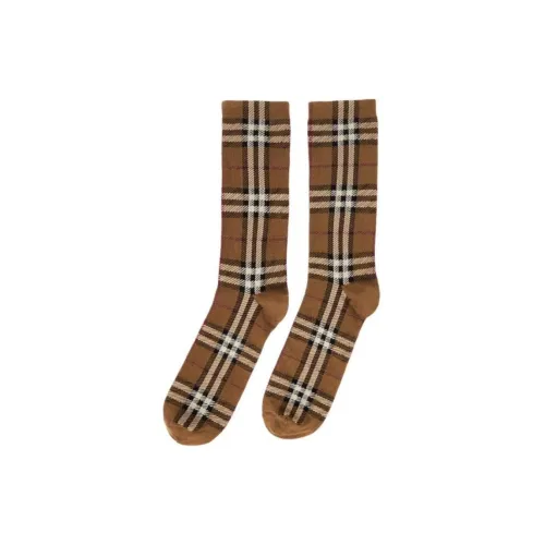 Burberry 1 упаковка Темно-коричневый березовый Мужские носки MID до икры
