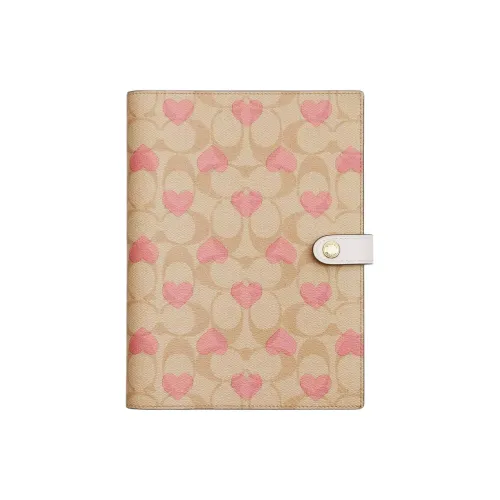 COACH Холст с покрытием и гладкая кожа Чехол для ноутбука Сумка Аксессуар Маленький Женский Золотой Хаки Меловый разноцветный