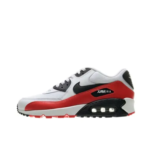 Nike Air Max 90 Беговые кроссовки Мужские Черный Белый Красный
