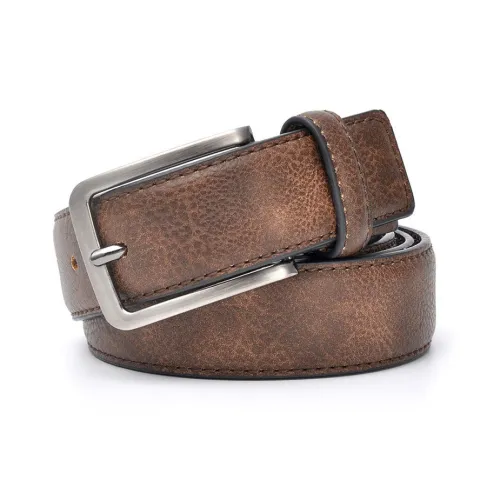 PISHUSHU Ремни из коровьей кожи Мужской Коричневый Серый Темно-коричневый Ширина 3,4 см