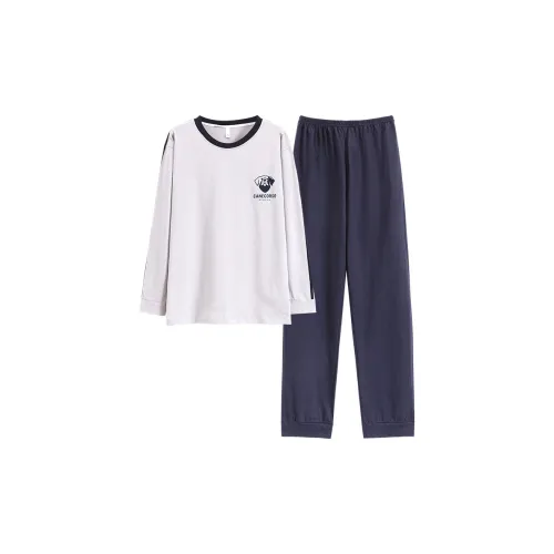 HUAJIDEGUSHI Айвори Мужской Пижамный комплект