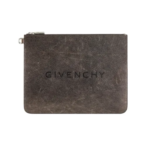 Givenchy Кошелек из коровьей кожи большой мужской черный и серый