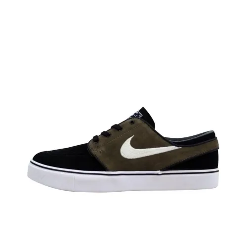 nike ZOOM STEFAN JANOSKI Устойчивый к истиранию Дышащие Низкие Кроссовки для скейтбординга Мужские Черный Коричневый Зеленый