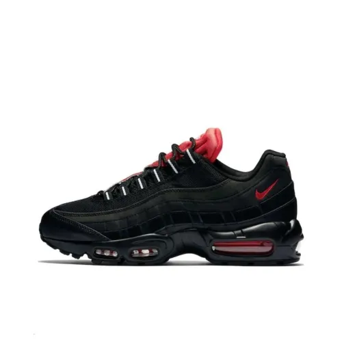 Nike Air Max 95 Амортизация Износостойкий Низкий Топ Повседневная Обувь Мужская Черная