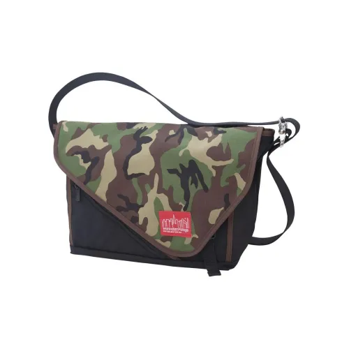Manhattan Portage Нейлоновая сумка для доставки сумка через плечо среднего размера унисекс черный и камуфляж коричневый