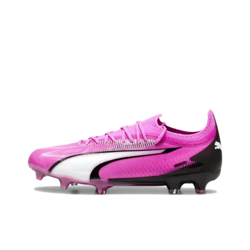 PUMA Ultra Ultimate AG Искусственная трава FG Твердый грунт Футбольные бутсы Унисекс Розовый черный