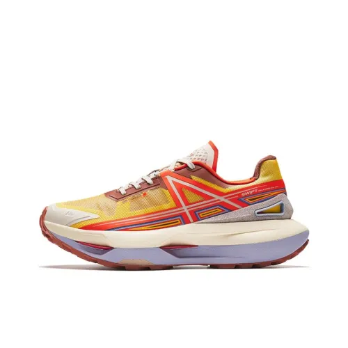 ANTA Амортизация Износостойкие Низкие Кроссовки для Бега Мужские Бежевые Красные Оранжевые