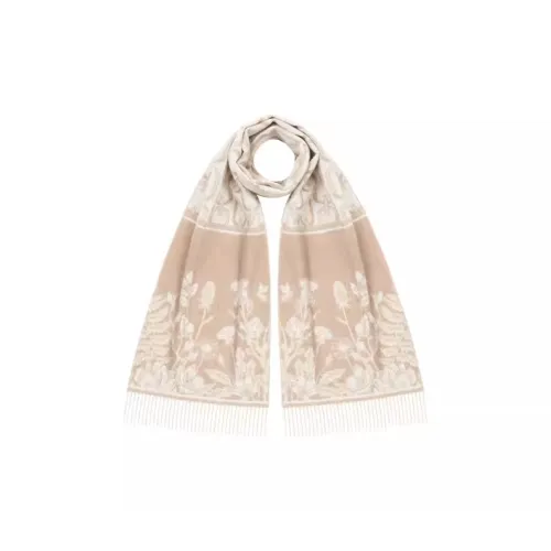 JOHNSTONS OF ELGIN Вязаные шарфы Женские Овсяный