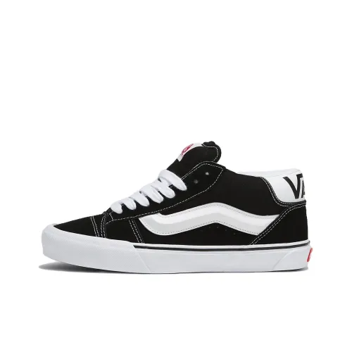 Vans KNU Скейтборд Кроссовки MID Топ Черный/Белый Унисекс