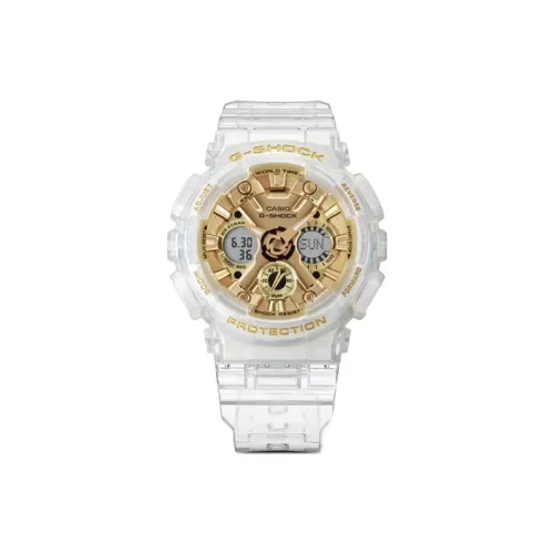 CASIO Кварцевый механизм Смольный ремешок Часы для мужчин Золотой циферблат