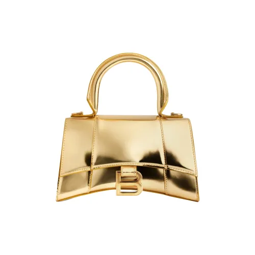 Balenciaga HOURGLASS Телячья кожа Через плечо Одно плечо Сумка Экстра малый Женский Золотой