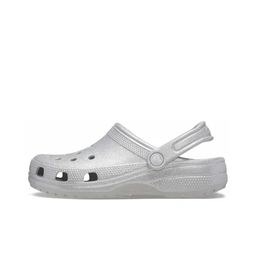 Crocs Сабо Серебристые Блестки Женские
