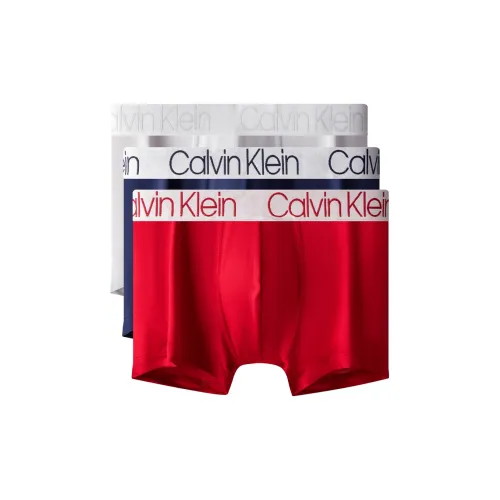 Calvin Klein 3 упаковки Темно-синий + Красный + Светло-серый Мужские боксер-шорты