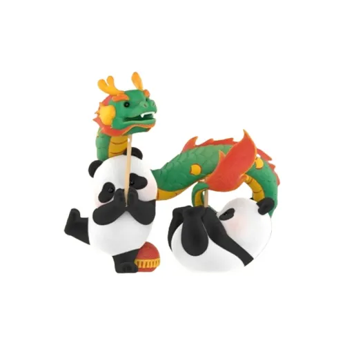 52TOYS Panda Roll Chubby Baby Panda Ограниченный выпуск 'Дракон' Для того чтобы всё расцвело Прозрачный слепой бокс на карточке 13 см