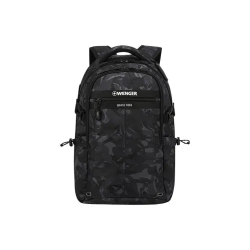 Wenger Полиэстер Рюкзак Средний Мужской Камуфляж Черный