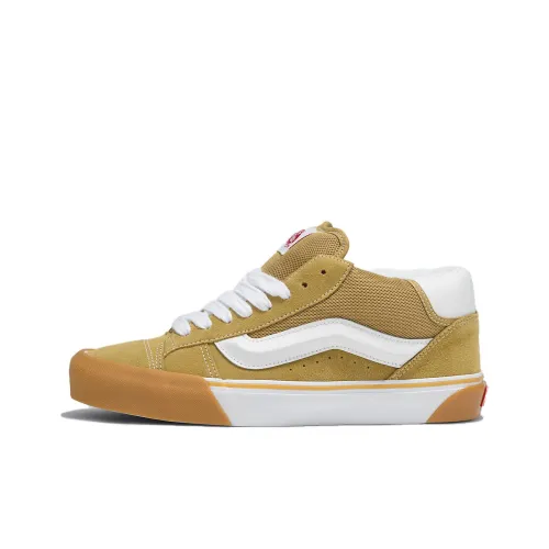 Vans KNU Скейтборд Кроссовки MID Топ Коричневый Желтый Унисекс