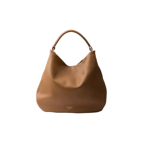 PRADA Кожа Сумка Сумка через плечо Большая Женская Карамель