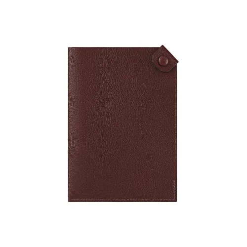 HERMES Tarmac Chamkila Шевро Passport HOLDER Маленький Женский 0G Руж Sellier Седло Красный