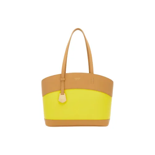 Ferragamo Телячья кожа Тоут Сумка Сумка для покупок Сумка Маленькая Женская Светлый Верблюжий Желтый