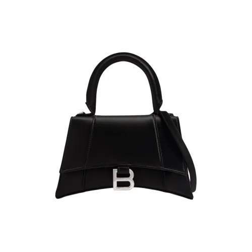 Balenciaga Сатиновая сумка Hourglass сумка через плечо сумка для женщин черная