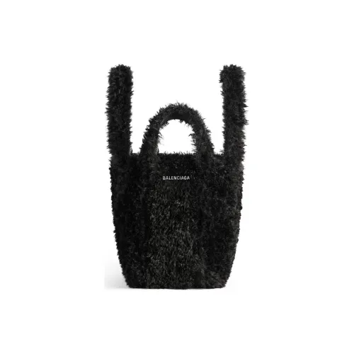Balenciaga Curled Искусственный мех Одно плечо Сумка Экстра малый Женские Черный