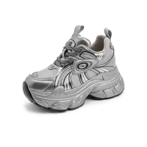 Milan Love Song Легкий визуально увеличивает рост Низкий топ Толстая подошва Кроссовки Женские