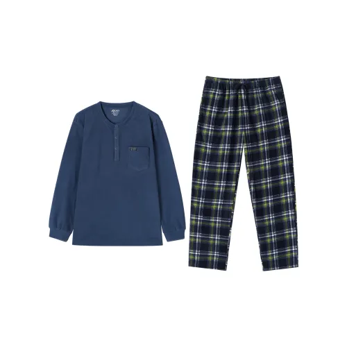 JOCKEY Pajama Set Men's Plaid with Print