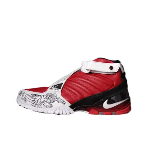 Nike Air Zoom Vick Series 3 Амортизация Износостойкий MID Топ Винтажные баскетбольные кроссовки Мужские Красный Белый Черный