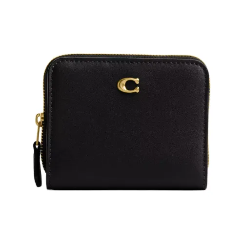 COACH Кошелек Billfold из коровьей кожи Мини Женский Черный